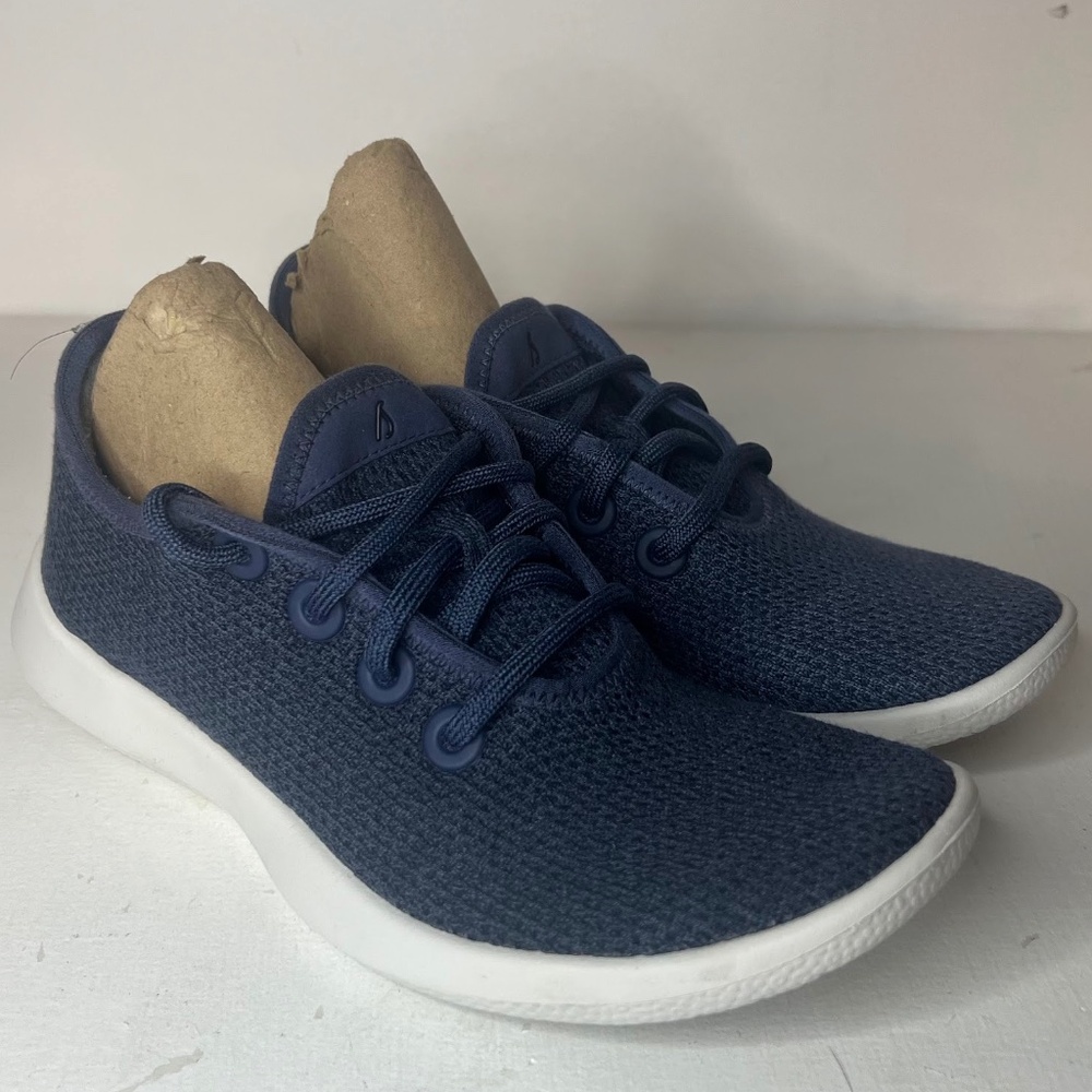 Allbirds Tree Runners Sneakers Athletic Shoes Knit Marine Blue